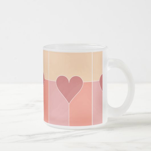 Mokken voor aangepaste monogram hartpatroon (Rechts)
