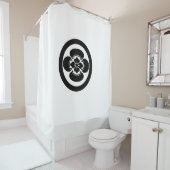 Mokko in een cirkel douchegordijn (In situ)