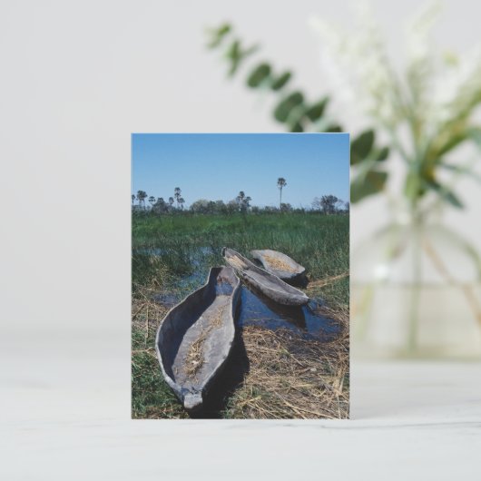 Mokoro's Okavango Delta in Botswana Briefkaart (Staand voorkant)