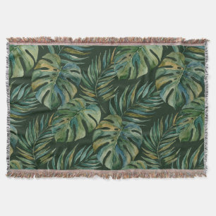 Moku Eiland Hawaiaanse Aquarel Monstera- Groen Deken