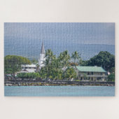 Mokuaikaua kerk, Hulihee paleis, Kailua-Kona, HI Legpuzzel (Horizontaal)