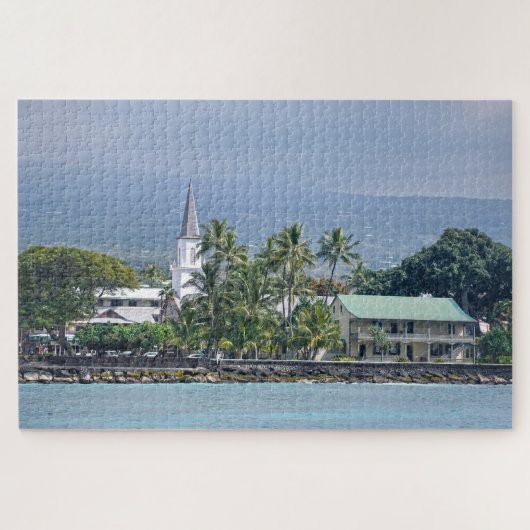 Mokuaikaua kerk, Hulihee paleis, Kailua-Kona, HI Legpuzzel (Horizontaal)