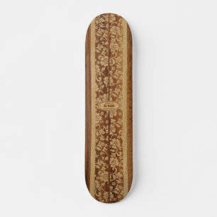 Mokuleia Aanpasbare Vintage Surf Nep Hout  Skateboard
