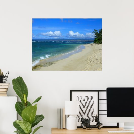 Mokuleia Beach, Hawaii Poster (Thuiskantoor)
