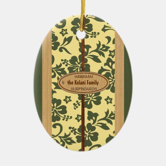 Mokuleia Vintage personnalisable ornement Surfboar (Devant)