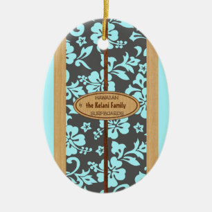 Mokuleia  Vintage Surfboard Ornament
