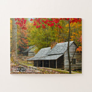 Moky Mountains Noah "Bud" Ogle Cabin GSMNP Foto Legpuzzel