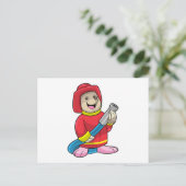 Mol als brandweerman met slang briefkaart (Staand voorkant)
