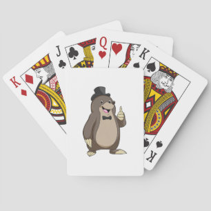 Mol als Bruidegom met Das Pokerkaarten