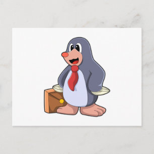 Mol als ondernemer met tas briefkaart