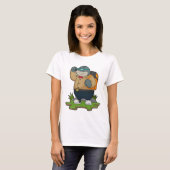 Mol als Wandelaar met Rugzak T-shirt (Voorkant volledig)