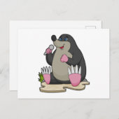 Mol als zanger met microfoon briefkaart (Voorkant / Achterkant)