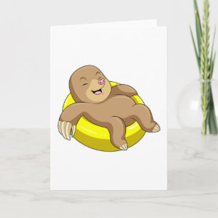 Mol bij zwemmen met reddingsboei kaart