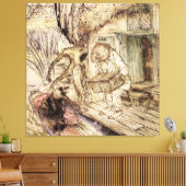 Mol en Ratty op een bootreis door Arthur Rackham Canvas Afdruk (Insitu (Woonkamer))