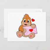 Mol met Hartvormige Envelope Briefkaart (Voorkant / Achterkant)