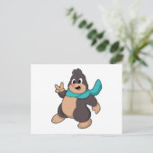 Mol met sjaal briefkaart (Staand voorkant)