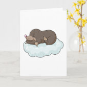 Mol op wolken kaart (Gele Bloem)