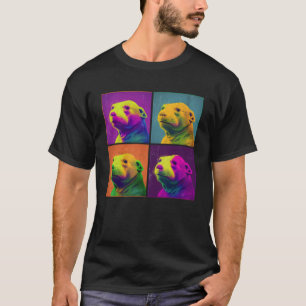 Mol Rat Pop Illustratie Kleurrijke Dierlijke Vrouw T-shirt