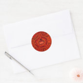 Mola Design door San Blas Indians Ronde Sticker (Envelop)