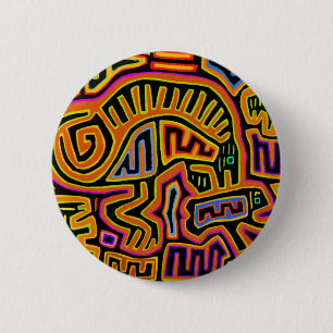 Mola Shamaan Peyote Visioenen Ronde Button 5,7 Cm