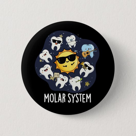 Molair systeem Grappige Tandheelkundige Astronomie Ronde Button 5,7 Cm (Voorkant)