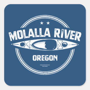Molalla, Oregon Kayaking Vierkante Sticker