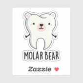 Molar Beer Funny Tooth Pun Sticker (Vel)