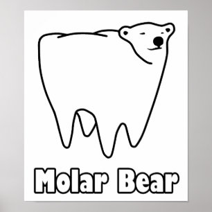 Molar Beer Polar Tooth Beer Poster