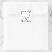 Molar Beer Polar Tooth Beer Vierkante Sticker (Tas)