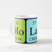Molara nom de table périodique mug (Devant gauche)