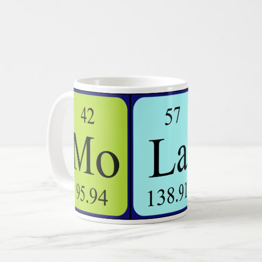Molara nom de table périodique mug (Devant gauche)