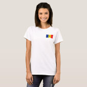 Moldavie Drapeau et carte T-shirt (Devant entier)