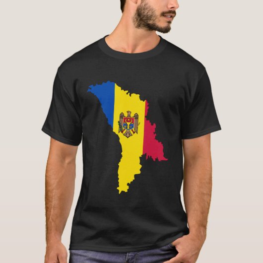 Moldavië, Moldavië vlag, vlag van Moldavië. T-shirt (Voorkant)