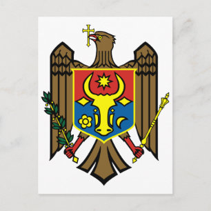 Moldavië Officieel wapenschild heraldry-symbool Briefkaart