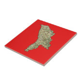 Moldavië-plattegrond Tegeltje (Zijkant)