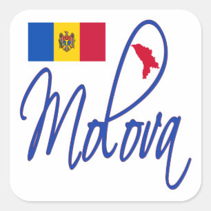 Moldavië Vierkante Sticker