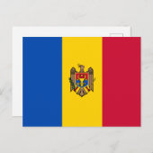 Moldavië-vlag Briefkaart (Voorkant / Achterkant)