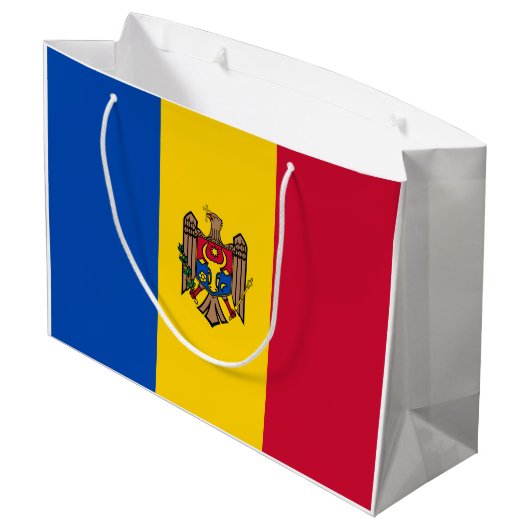 Moldavië-vlag Groot Cadeauzakje (Achterkant Gekanteld)