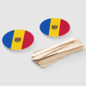 Moldavië-vlag Handwaaier (Niet-gemonteerd)