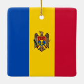 Moldavië-vlag Keramisch Ornament (Achterkant)