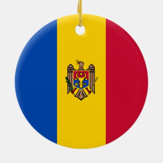Moldavië-vlag Keramisch Ornament (Achterkant)