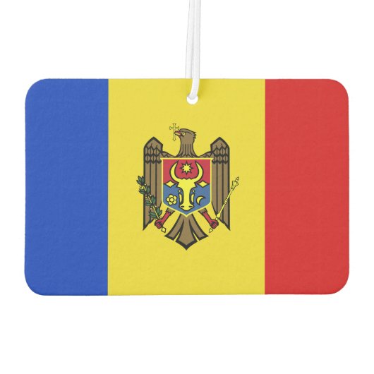 Moldavië-vlag Luchtverfrisser (Achterkant)