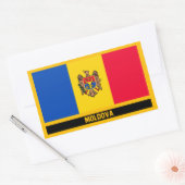 Moldavië-vlag Rechthoekige Sticker (Envelop)
