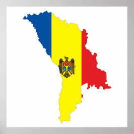 moldavië - vlaggenstaatsymbool poster