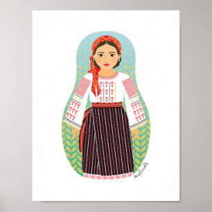 Moldavisch Matryoshka Poster