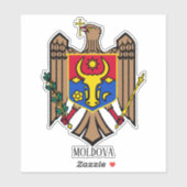 Moldavische nationale wapenschild sticker (Vel)