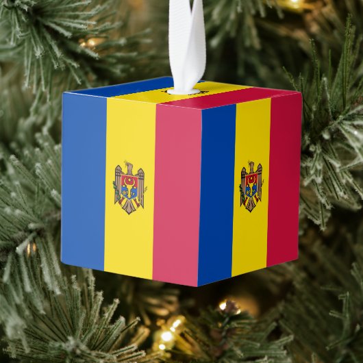 Moldavische vlag kubus ornament (Boom)