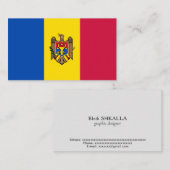 Moldavische vlag visitekaartje (Voorkant / Achterkant)