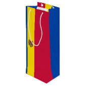 Moldavische vlag wijn cadeautas (Achterkant Gekanteld)