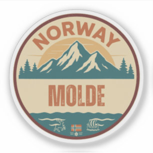 Molde, Noorwegen Norway Sticker